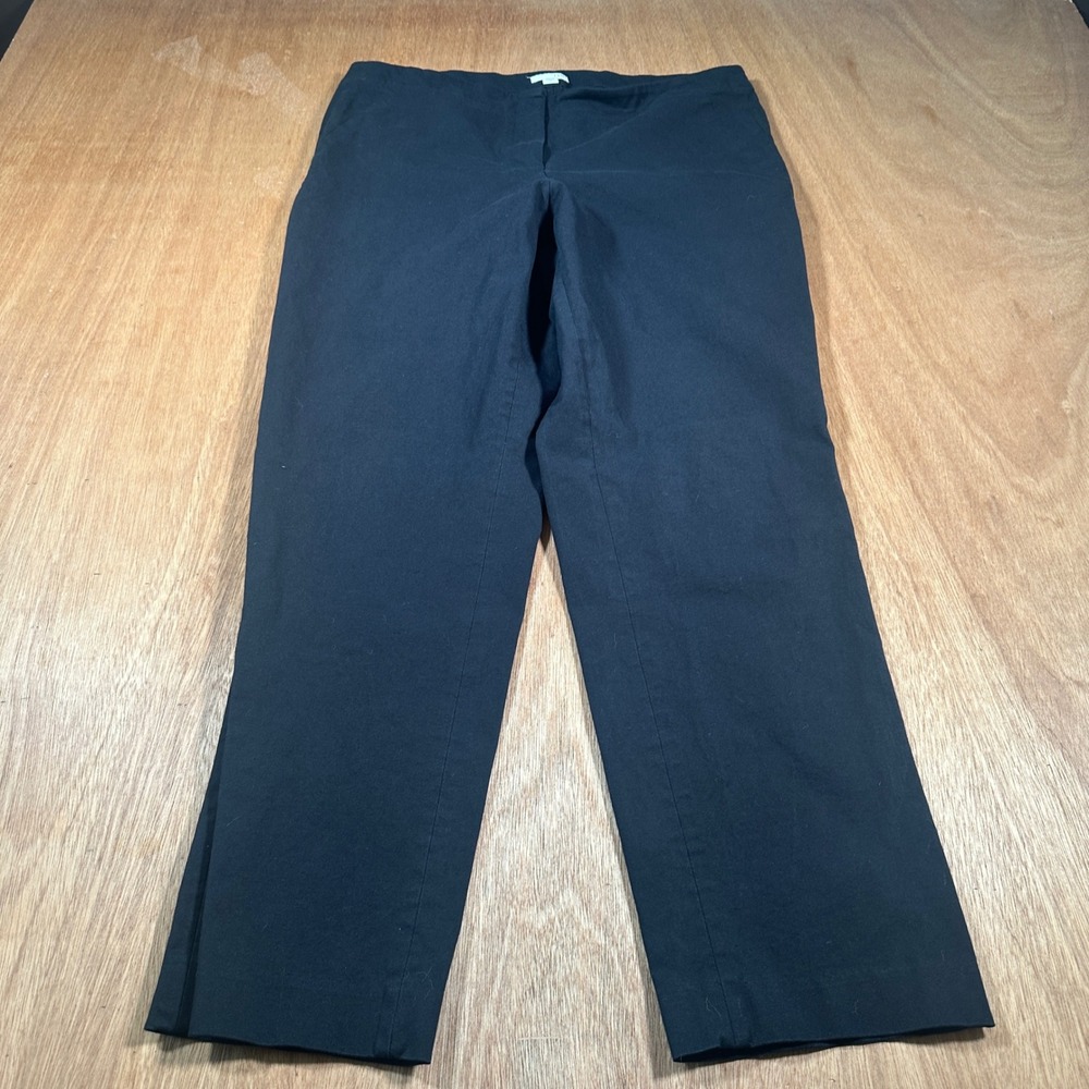 J. Jill Straight Leg Pants Womens 12 Black Workwear Stretch Trousers Casual